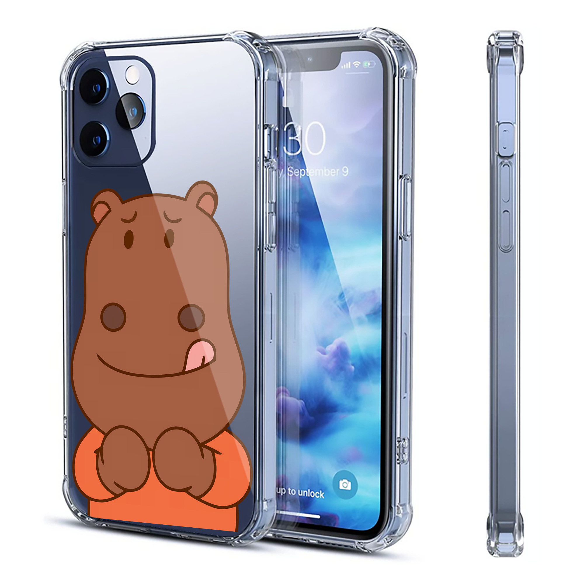 （画像用） アンパンマン Anpanman 【iPhone 12シリーズ対応】透明スマホケース（クリアソフトケース）